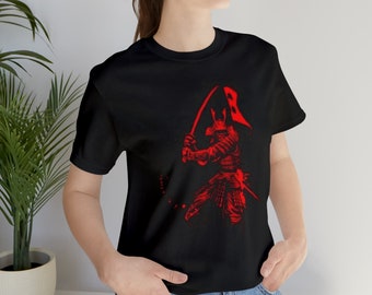 Samurai Warrior Cotton Tee: Bushido Graphic Print