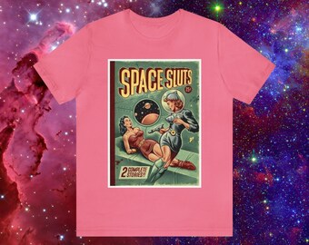 Retro Futurism Sci-Fi Print Tee - Space Travel Shirt