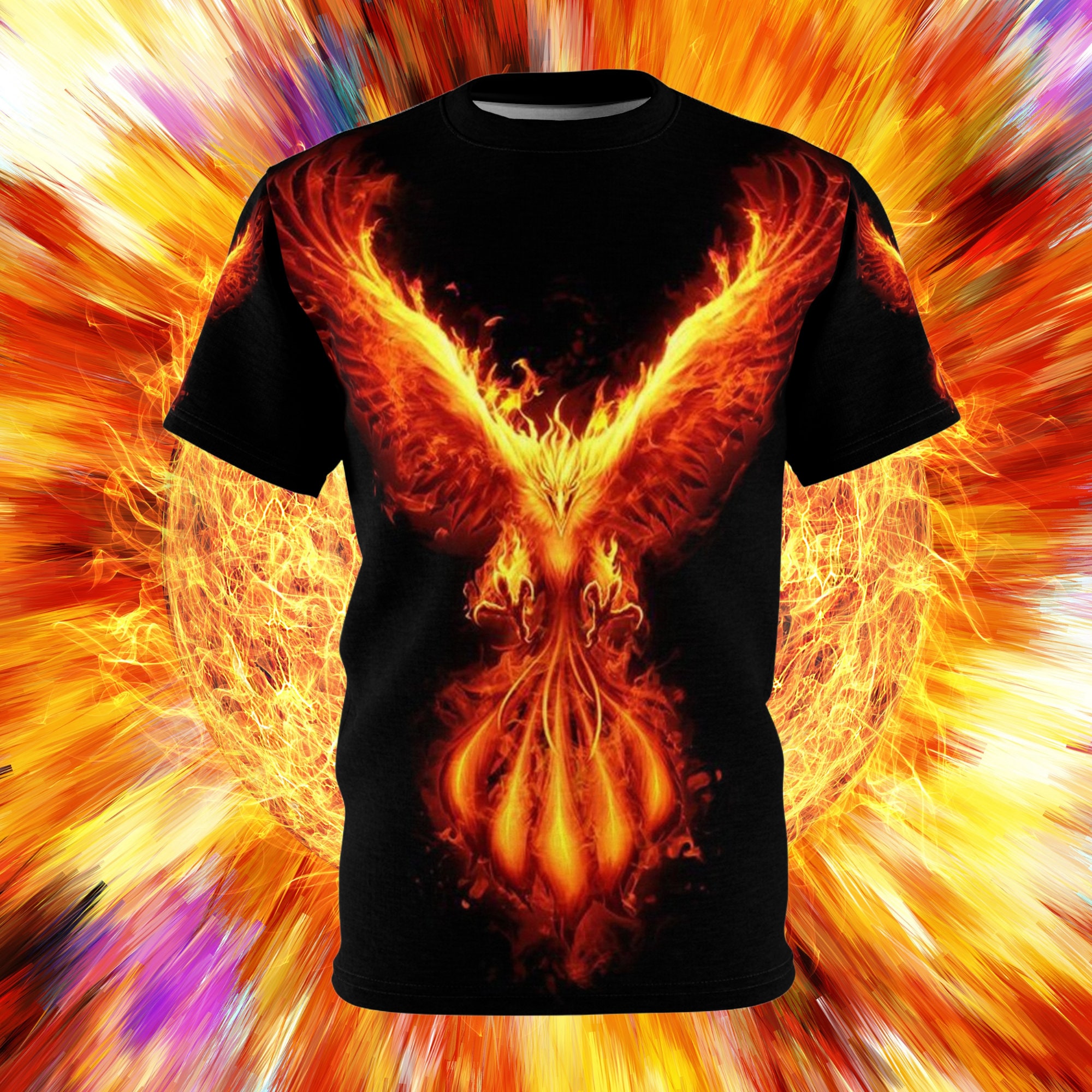 Phoenix Rising Graphic Tee: Mythical Bird All Over Print - Etsy
