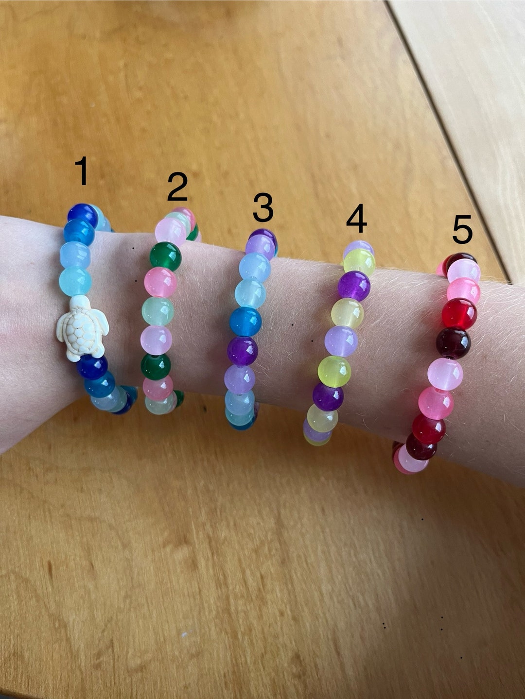 Glass Bead Bracelets Etsy