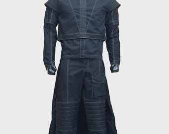 The Book of Boba Fett Black Cosplay Costume | Pant with Skirt, Shirt & Flak Vest