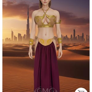 Princess Leia Gold Bikini Costume - Etsy