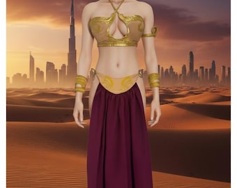 Handcrafted Princess Leia Cosplay Costume | Star Wars Slave Outfit