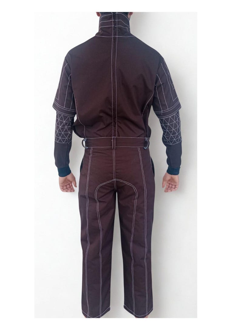 Mandalorian Din Djarin Cosplay Costume | 3-Piece Star Wars Bounty Hunter Brown Suit image 6