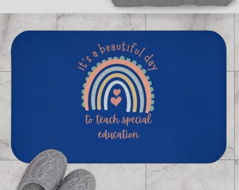 Tapis d'enseignement spécialisé bohème arc-en-ciel