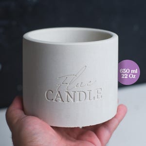 Giant Size Custom Silicone Jar Mold - Personalized Candle jar and  flowerpot Mold - Your Logo or Text - 22oz / 650ml - DS1