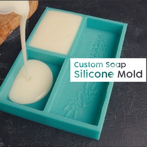 Custom Soap Silicone Mold | 3.5in x 2.5in | 9cm x 6,5cm | Customizable silicone mold for making soap