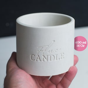Custom Silicone Jar and Lid Mold: Personalized Logo Candle jar & Flowerpot (14oz / 400ml)