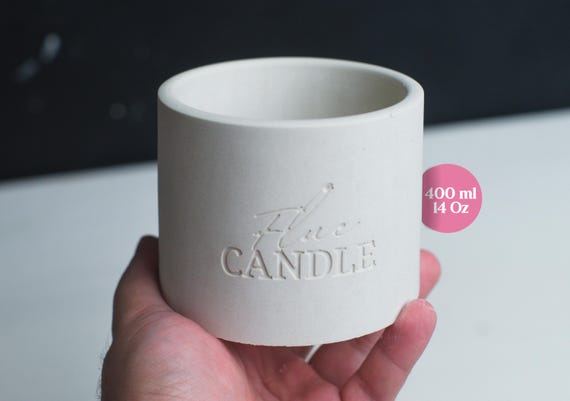 Custom Silicone Jar and Lid Mold: Personalized Logo Candle jar & Flowerpot (14oz / 400ml)