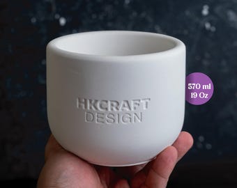 Anpassad silikonburk och lockform: Ljusburk och blomkruka med personlig logotyp (570 ml)