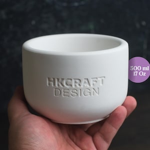 Custom Silicone Jar and Lid Mold: Personalized Logo Candle jar & Flowerpot (17oz / 500ml)