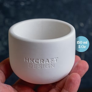 Custom Silicone Jar and Lid Mold: Personalized Logo Candle jar & Flowerpot (5oz - 150ml)
