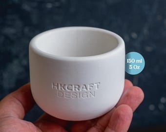 Custom Silicone Jar and Lid Mold: Personalized Logo Candle jar & Flowerpot (5oz - 150ml)