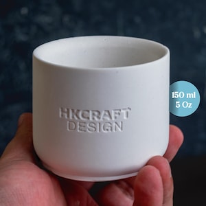 Custom Silicone Jar and Lid Mold: Personalized Logo Candle jar & Flowerpot - 5oz 150ml