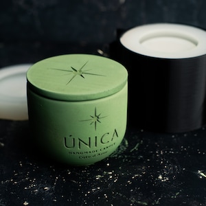 Custom Silicone Jar and Lid Mold: Personalized Logo Candle jar & Flowerpot (12oz / 350ml)