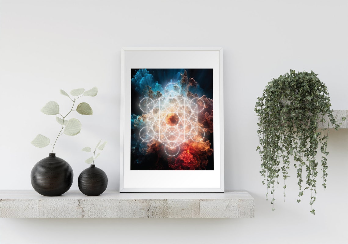 Metatron's Cube Code Metatron's Cube, Metatron's Cube Instant Download Poster, Angelic Light ...
