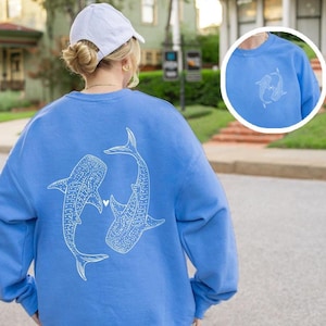Coconut Girl Sweatshirt Whale Shark Hoodie Ocean Beach Hoodie Ocean Inspired Style Ocean Animal Shirt Preppy Stuff Beachy Hoodies Oceancore