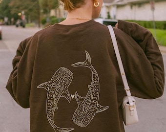 Coconut Girl Shark Shirt Whale Shark Shark Hoodie Ocean Beach Hoodie Ocean Inspired Style Ocean Animal Shirt Preppy Stuff Beachy Hoodies