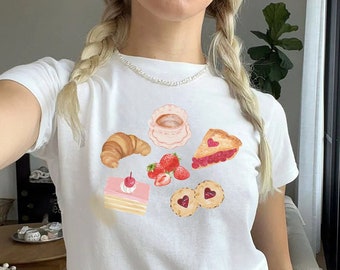 Coquette Top Soft Girl Aesthetic Clothes Strawberry Shirt Coquette Clothes Cottage Core Clothes Pastel Soft Girl Hyper Feminine Balletcore