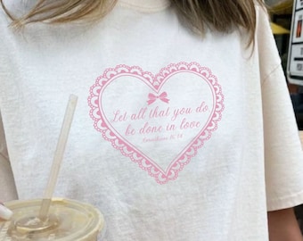 Coquette Shirt Coquette Clothing Coquette Aesthetic Coquette Top Coquette Clothes Christian Merch Faith Hope Love Shirt Lovecore Coquette