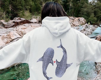 Shark Hoodie Whale Shark Coconut Girl Sweatshirt Ocean Beach Hoodie Ocean Inspired Style Ocean Animal Shirt Preppy Stuff Beachy Hoodies