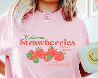 Comfort Colors Strawberry Shirt Coquette Shirt Coquette Strawberry Tshirt Coquette Clothing Strawberry Clothes Coquette Aesthetic Strawberry