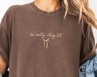 Comfortcolors Be Salty Stay Lit God Is Good Christian Clothes Love Like Jesus Preppy Stuff Clothes Make Heaven Crowded Womensclothing