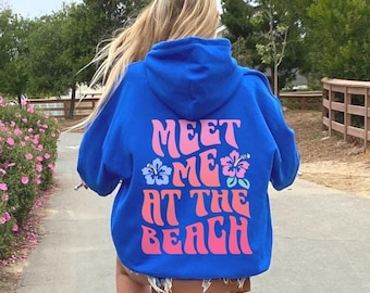Meet Me At The Beach Coconut Girl Preppy Hoodie Ocean Beach Hoodie Ocean Inspired Style Preppy Clothes Preppy Stuff Beach Bum Oceancore