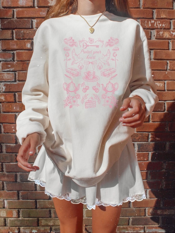 Coquette Sweatshirt Ballet Sweatshirt Coquette Top Coquette Clothes Bow Sweatshirt Dark Coquette Ballet Core Hyper Feminine Princesscore