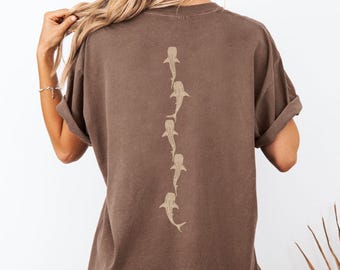 Comfortcolors Whale Shark Sharks Shirt Coconut Girl Shark Shirt Ocean Inspired Style Preppy Stuff Beach Bum Preppy Clothes Whale Shirt