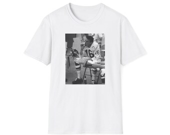 Vintage Football Player T-Shirt | Retro Sports Photo Tee