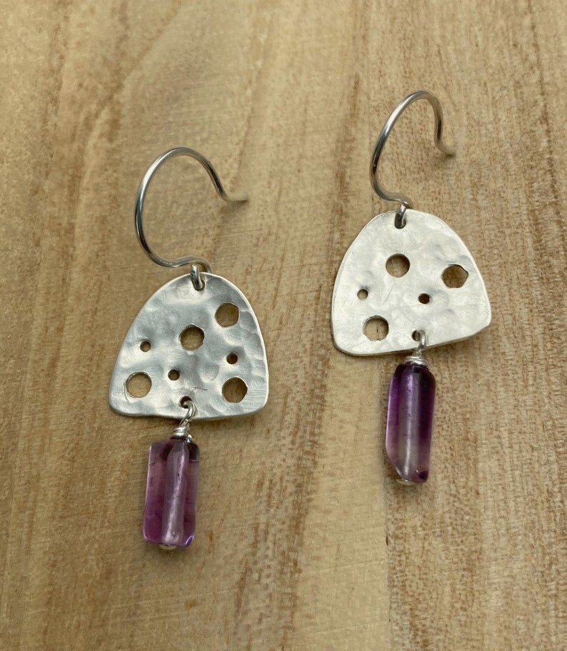 Agaric Mushroom Post Earrings - Sterling Silver main image 1
