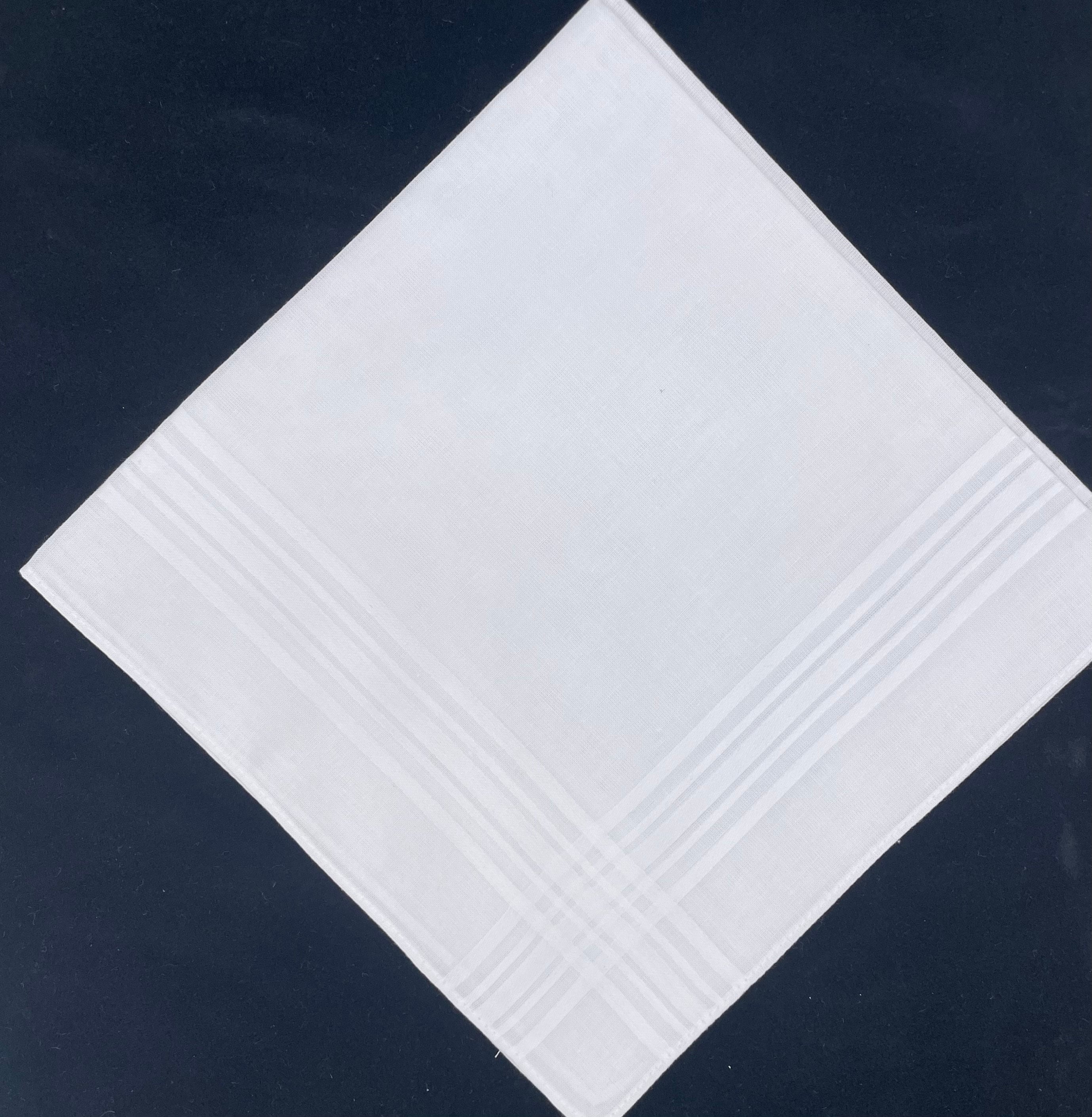 Swiss Cotton Men's Handkerchiefs, Luxury Men's Monogrammed