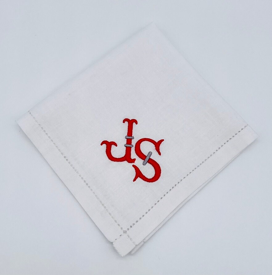 Monogrammed Ladies' 12 Inch Hand Stitched Cotton Handkerchiefs Etsy