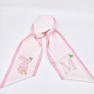 Elegant baby sash, Easter sash, Nursery decor, Infant photo prop, 44&quot; linen sash, Monogrammed sash for baby, Newborn wreath sash,