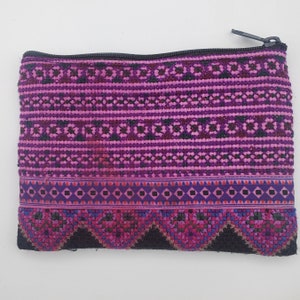 Bolsa de monedero de monedas, billetera con cremallera, monedero de monedas, bolso tailandés, bolsa de alijo, billetera bordada, billetera hippie, envoltura de regalo