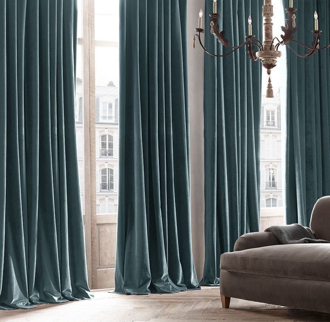 Navy Blue Velvet Curtains for Living Room, Bedroom, Nursery and More Etsy