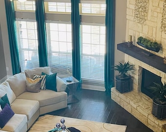 Extra Long Blackout Velvet Curtains for Living room. Long Luxury  Curtain for Loft.