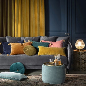 100% Blackout Double Sided Velvet Curtain Panels For Living Room. Rod Pocket, Functional Curtain Tape and Grommet.