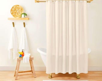 Leinen Duschvorhänge, Leinen Badewanne Vorhang Panel, Leinen Vorhang für Badezimmer, weiche Leinen Duschvorhang.Top Knopfloch Vorhänge.