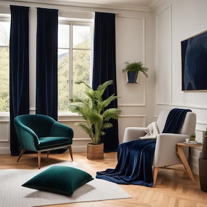 Blackout Luxury Velvet Curtains for Living room, Bedroom and  Nursery. Custom size Blackout Curtains.