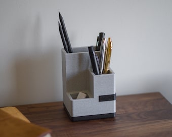 Modern Pen Holder - Desk Organizer for Office Decor - Minimalist Office Gift