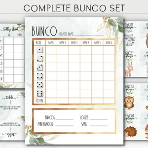 Bunco Game Score Card and Tally Sheet, Perfect for Bridal Showers, Wedding, Birthday, Girls Game Night