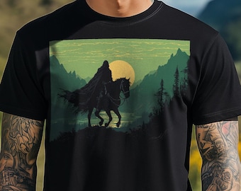 Das Wraith-T-Shirt - 8-bit | Ringgeist | Nazgul | Die Neun | Schwarzer Reiter | Ein Ring | Hexenkönig von Angmar