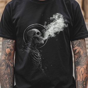 Camiseta Exhale the Void - Ocultismo / Minimalista / Calavera