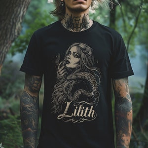 Lilith's Embrace Tee - Lilit | Lilitu | Lilis | She-Demon | Serpent | Pagan | Satanic | Goddess
