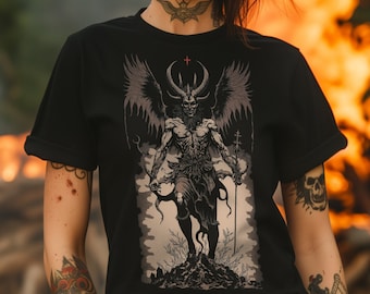 Het Morningstar-T-shirt - Satan | Lucifer | Baphomet | Zwart metaal | Satanisch | Witchy