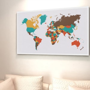 Printable World Map Colorful World Map Printable World Travel Map of ...