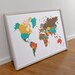 Printable World Map Colorful World Map Printable World Travel Map of ...