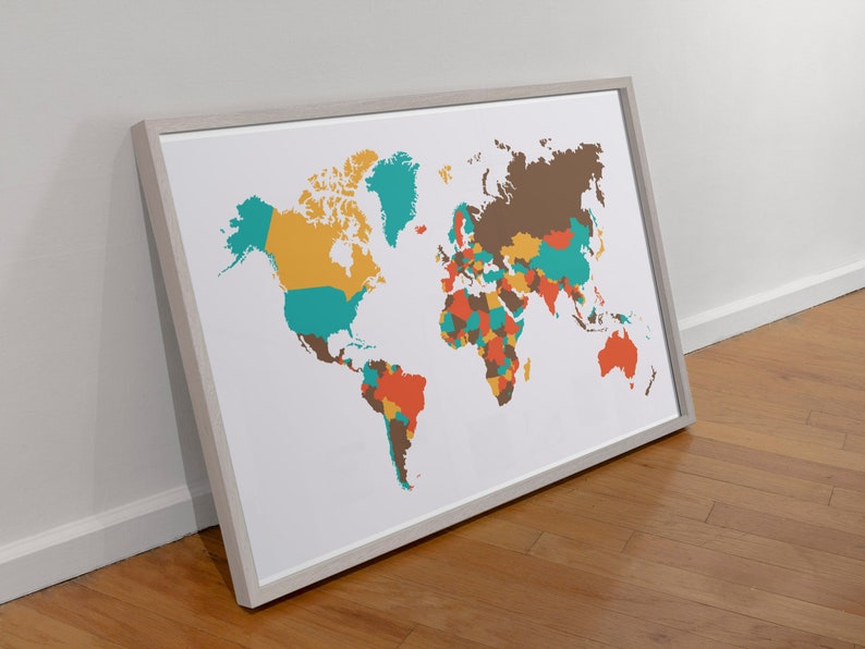 Printable World Map Colorful World Map Printable World Travel Map of